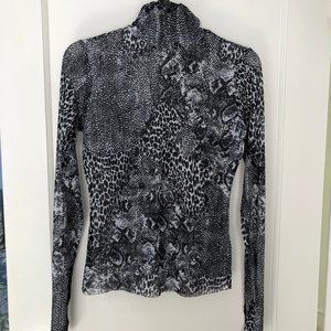 Afrm Sheer Turtle Neck Top